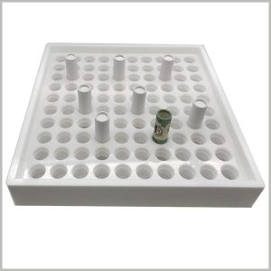 100 Cavities filling tray for pack 0.3oz push up paper tube