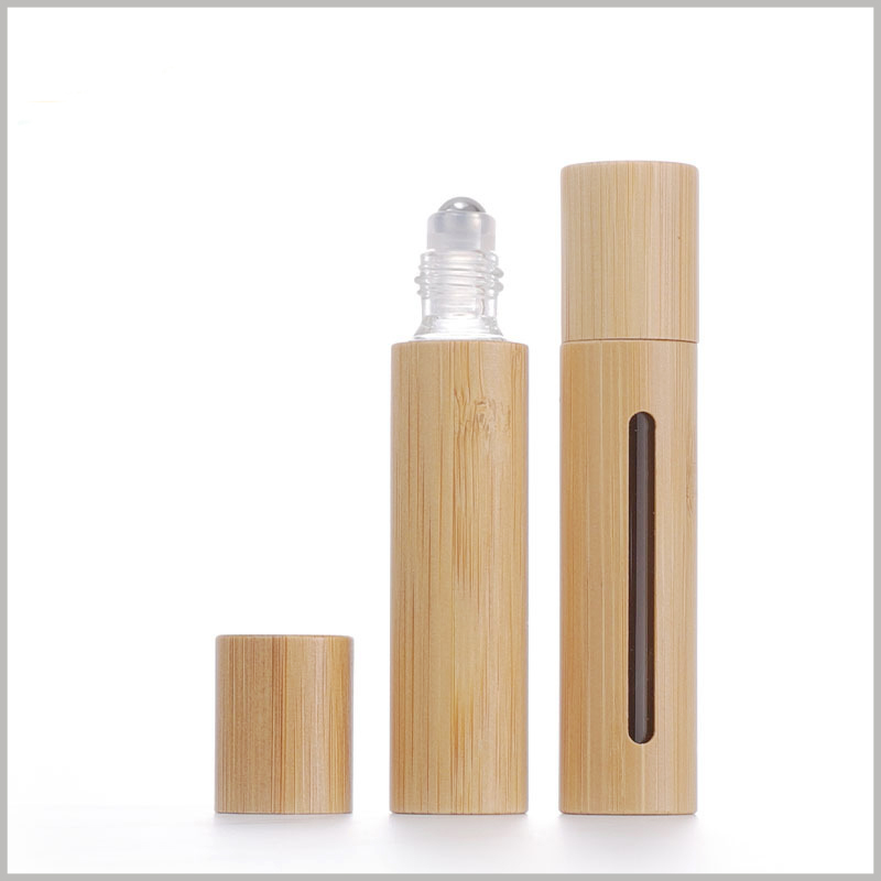 10ml bamboo rollerball essential oils bottles with steelball