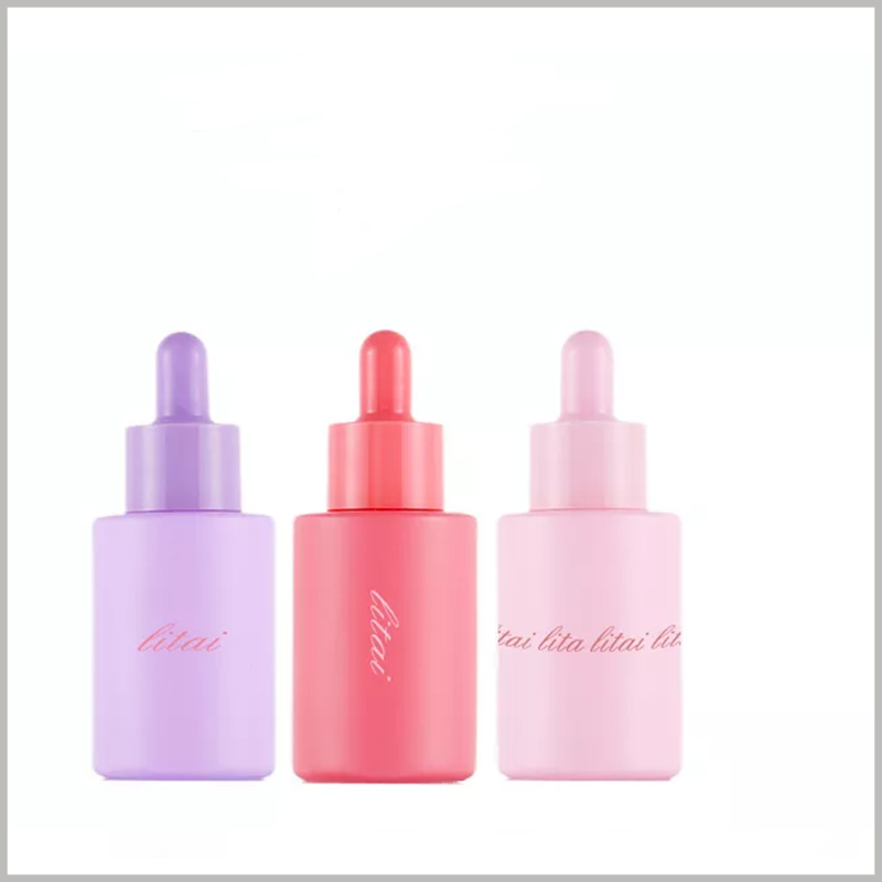 30ml Macaron Essential Oil Dropper Bottle with printed. Brand information such as brand name and logo can be printed directly on the bottle.