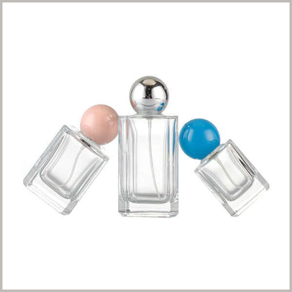 30ml square glass perfume bottles with round cap