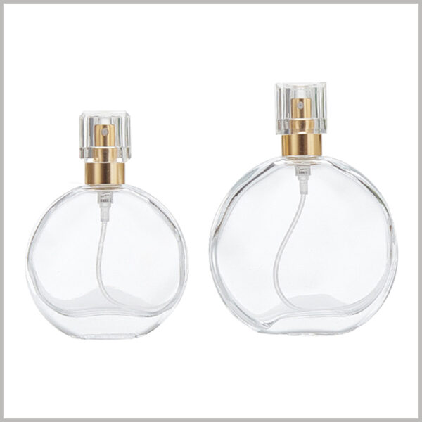 30ml,50ml,100ml Oblate round glass perfume bottle wholesale