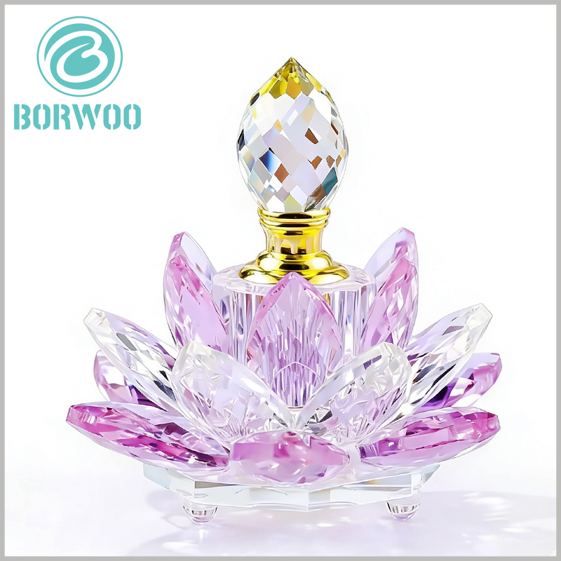 4ml K9 Lotus Crystal Perfume Bottle Refillable Oil Container