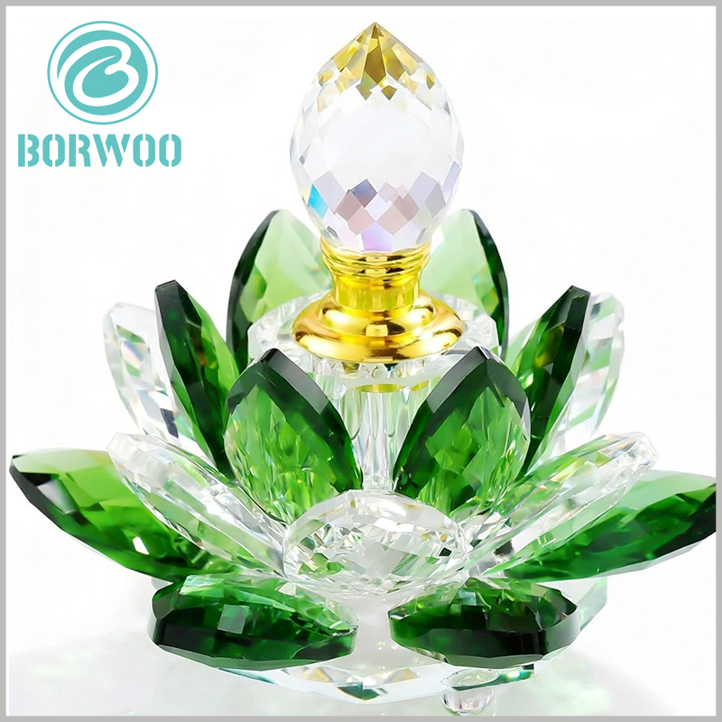 Elegant 4ml Lotus Crystal Bottle for Perfume & Essential Oil