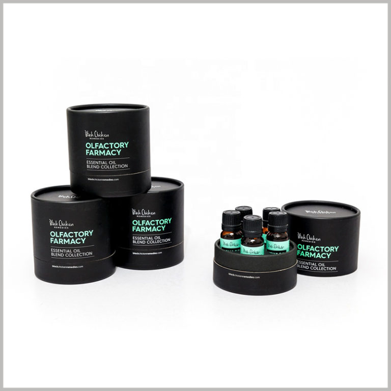 5 bottles of essential oil packaging paper tubes Essential oil boxes