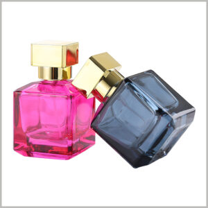 50ml red and blue Square Perfume Bottle