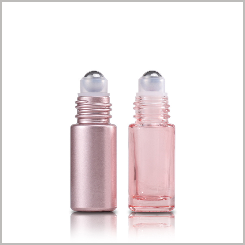 5ml Rose gold essential oil roller bottles with metal ball