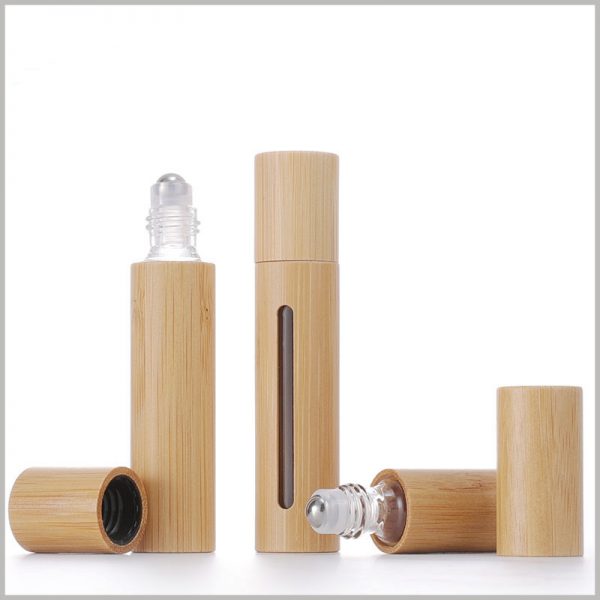 5ml and 10ml bamboo rollerball essential oils bottles with steelball wholesale