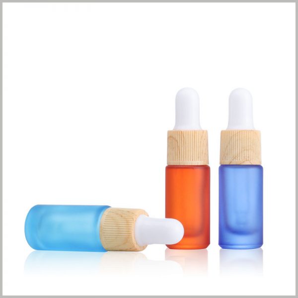 5ml color essential oil bottles with dropper and with wood grain circle