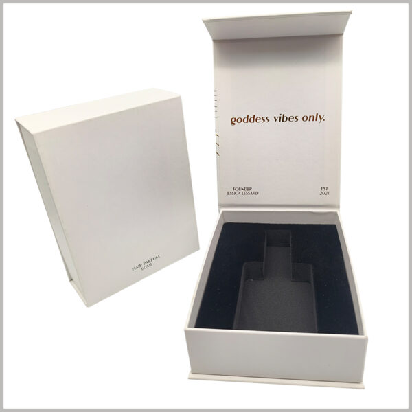 60ml perfume gift box packaging with bronzing