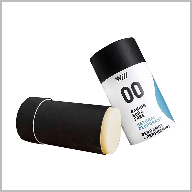 75g peppermint deodorant packaging boxes with printing.Biodegradable paper tubes are popular as deodorant packaging and are environmentally friendly packaging.