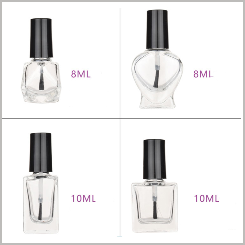 8ml and 10ml nail polish bottles with brush