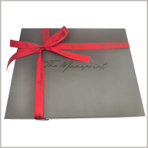 Black wig gift box packaging with UV printed