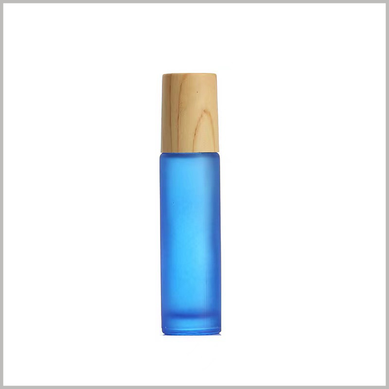 Blue essential oil roller bottles with metal ball wholesale