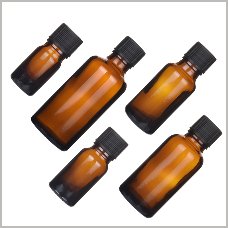 Brown Glass Essential Oil Bottles With Orifice and Cap