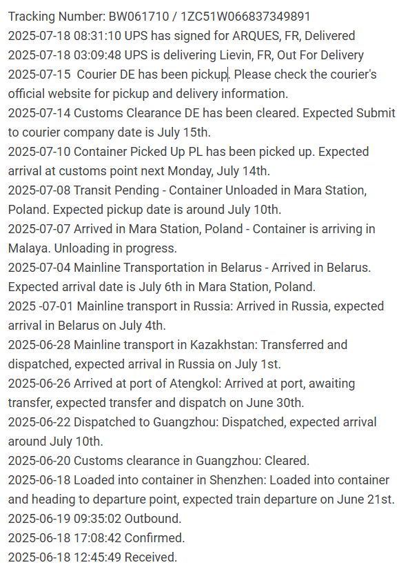 Case studies of DDP rail transport door-to-door delivery of products