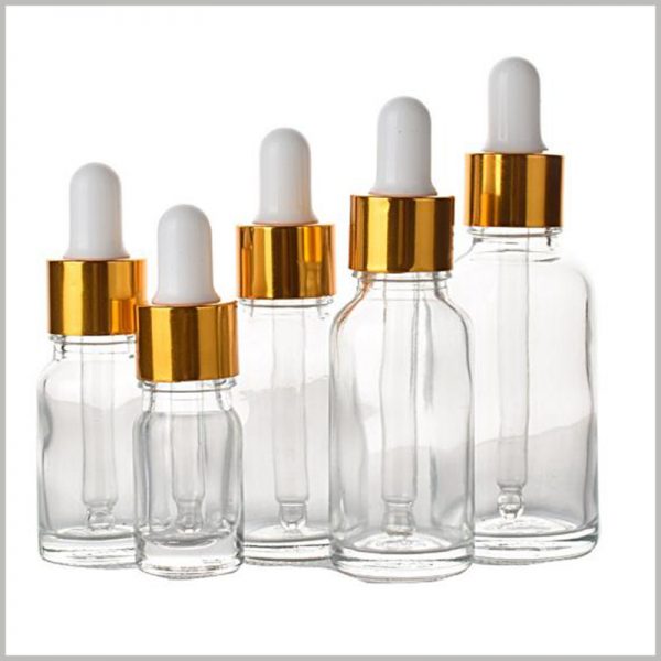 Clear Essential Oils Glass Bottles with Eye Droppers