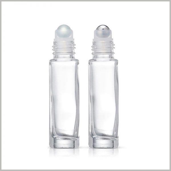 Clear essential oil glass roll bottl, is a very popular essential oil container that allows customers to visually see the essential oil inside.