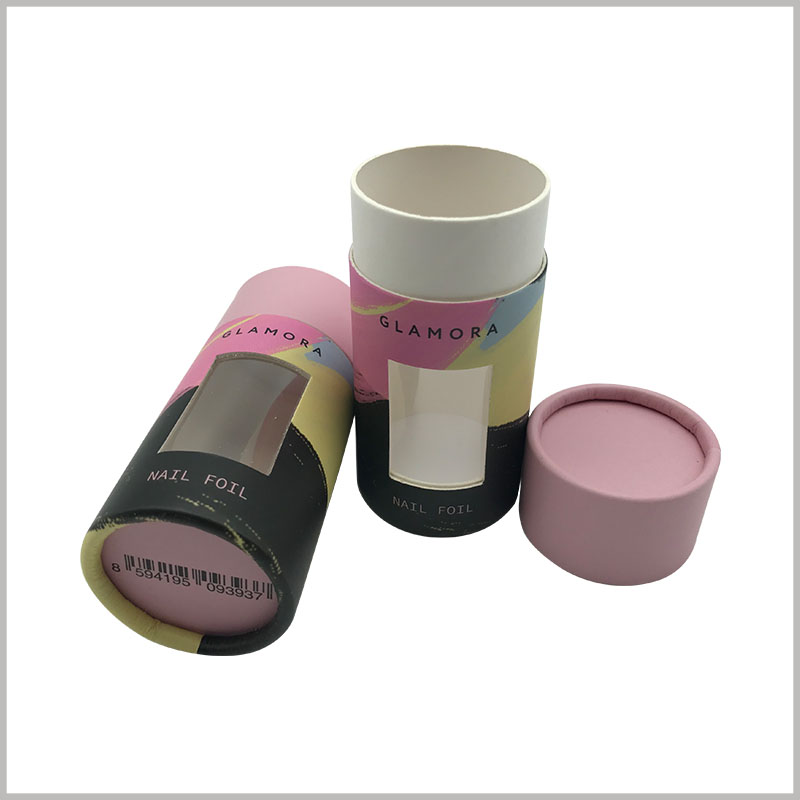 Cosmetic packaging tube with window