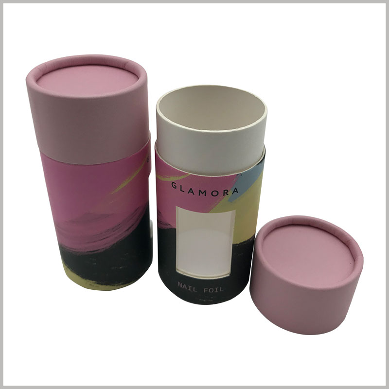 Cosmetic tube packaging with window