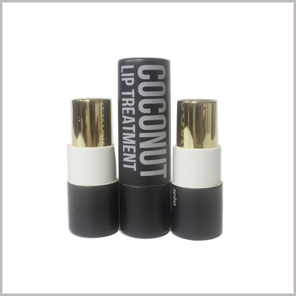 Custom Black empty lipstick tube packaging.The paper tube packaging is completely biodegradable, and the lipstick tube packaging is environmentally friendly packaging, which is very popular among consumers.