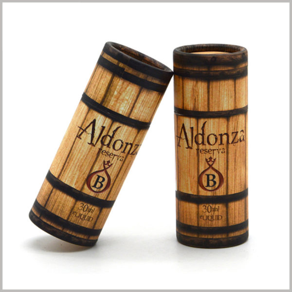 Custom Creative Imitation wood tube packaging for 30ml essential oil boxes.Custom paper tube packaging looks very classic, and is closely related to the market positioning and product style of essential oils.