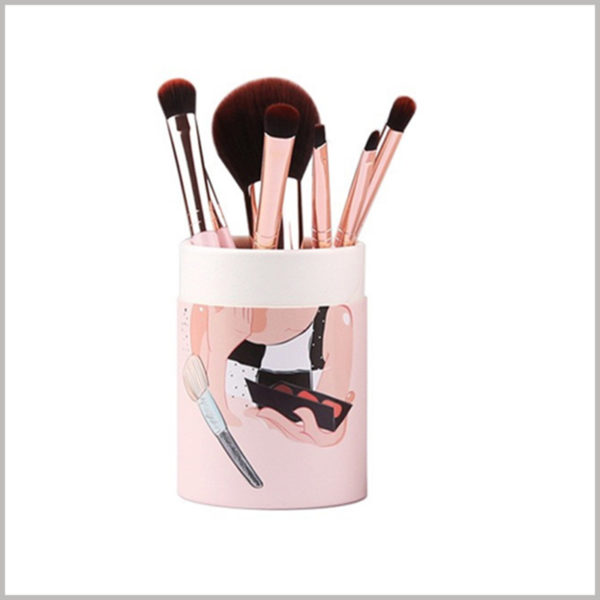 Custom cardboard round tubes for makeup brush packaging