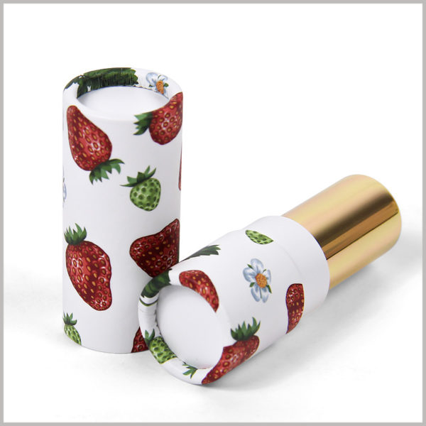 Custom cardboard tubes for lipstick packaging boxes. The details of the paper tube including the printed content are handled very well, and the high-quality lipstick packaging can better reflect the characteristics of the product.