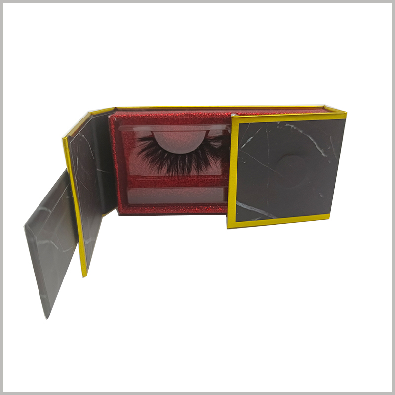 Double open Eyelash extension packaging box. Creative packaging design can make the product stand out.