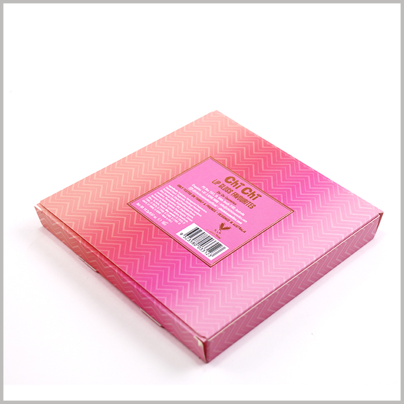 Foldable Cosmetic Lip Gloss packaging Boxes. The detailed product information and barcode are printed on the back of the package, and customers will be able to understand the product faster.