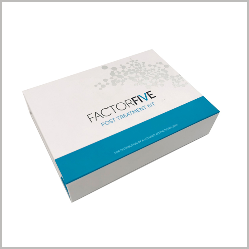 Foldable skin care product packaging with card, and print the brand name on the top of the package lid to achieve the effect of publicity.