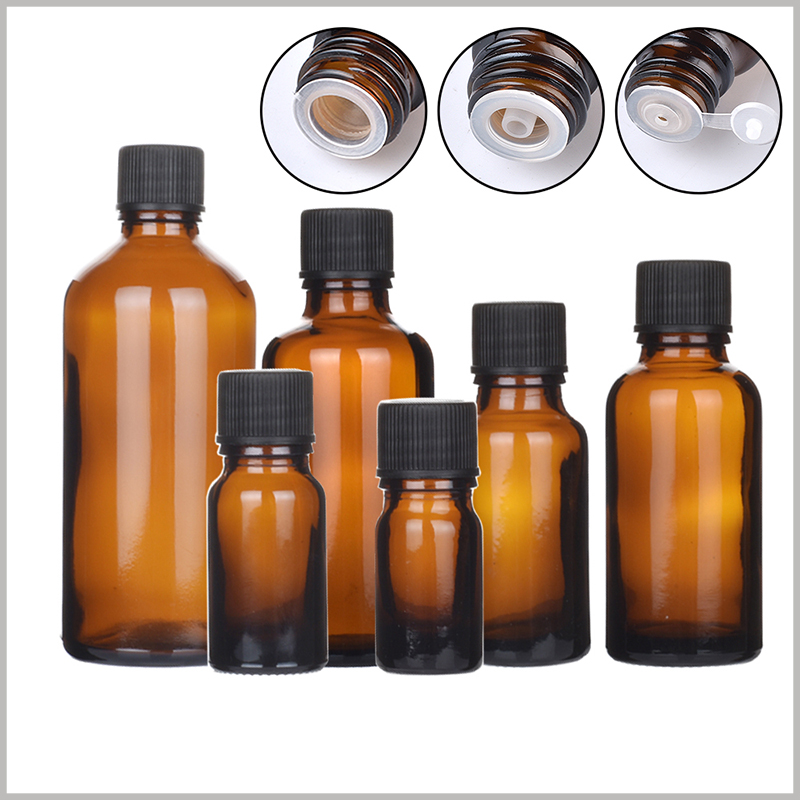Glass Essential Oil Bottles With Orifice and Cap