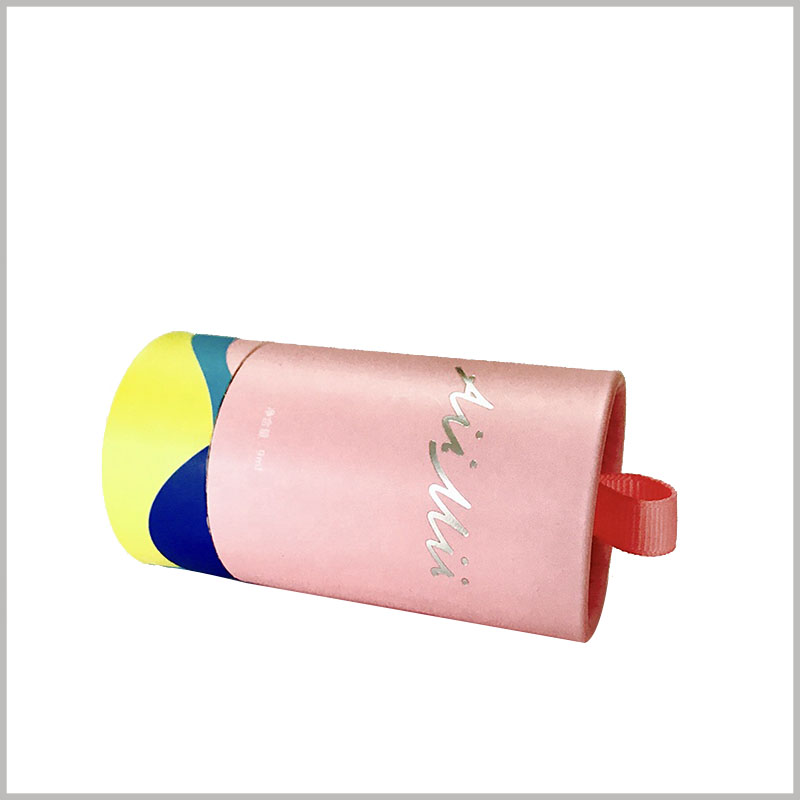 Cute nail polish packaging boxes, The small paper tube packaging structure has a good visual experience.