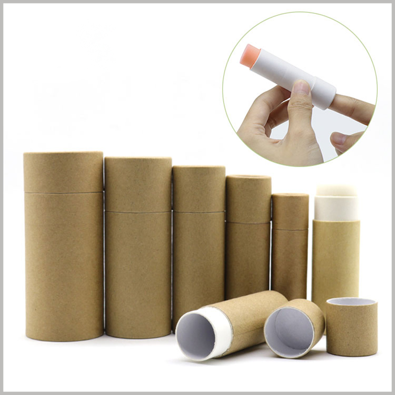 Kraft Paper push up tubes for deodorant packaging. Kraft paper tube packaging has an artistic visual experience and has a wide range of uses.