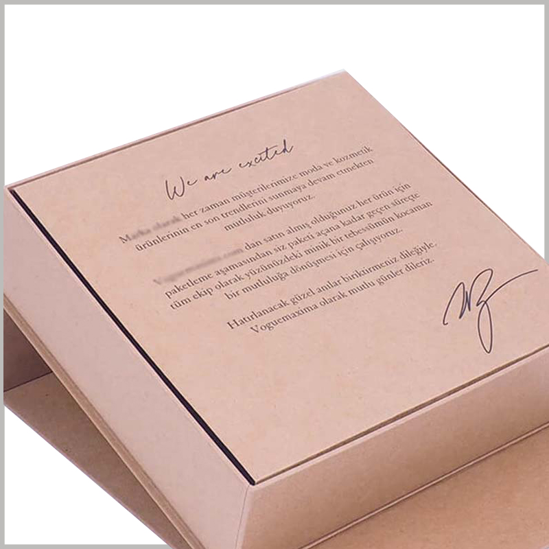 Kraft paper boxes wholesale. Detailed texts are printed on the bottom of the perfume boxes packaging to facilitate customers to quickly understand the characteristics of the product.