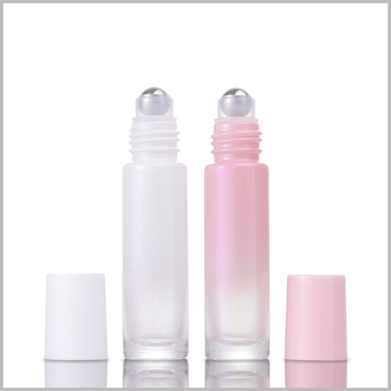 Laser Gradient Roller Ball Essential Oil Bottles with Steel Balls