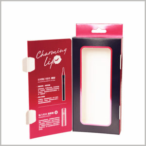 Lip gloss and lip balm set box packaging wholesale. A window is designed inside the box, and in the case of sealed packaging, you can see the product style inside the package.