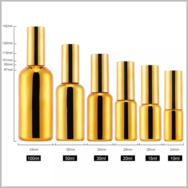 Luxury Golden Essential Oil Dropper Bottles wholesale