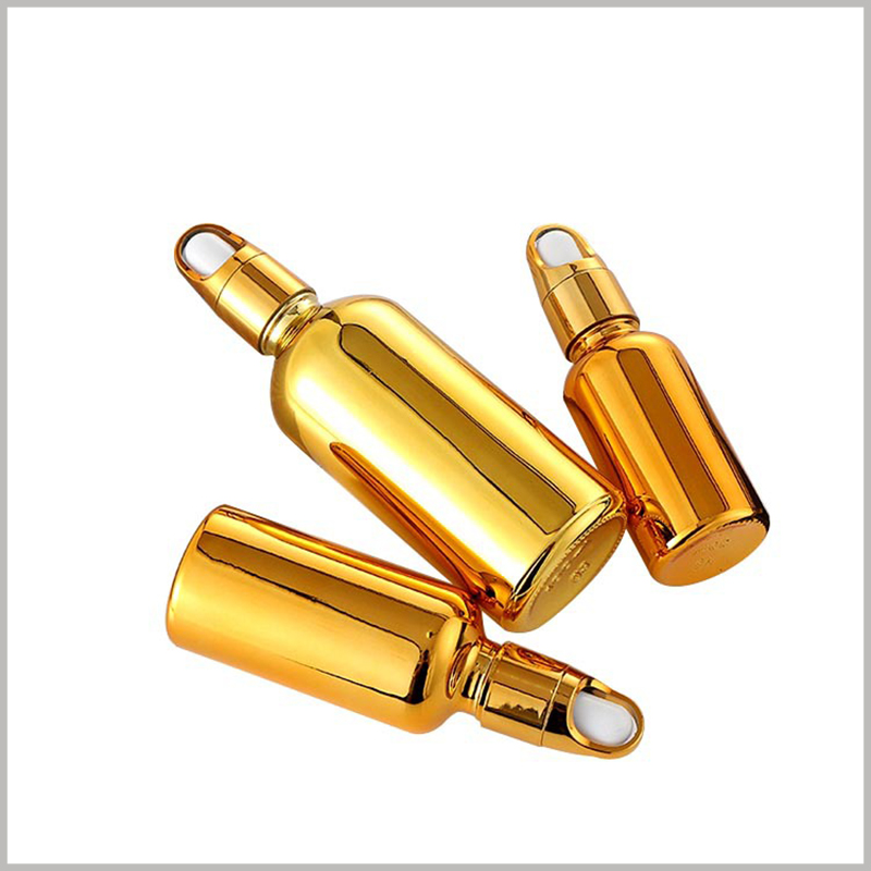 Luxury Golden Essential Oil Dropper Bottles