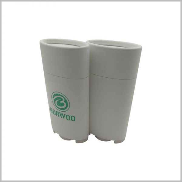 Oval paper tube deodorant packaging boxes with twist up, can print unique content on paper packaging, used to reflect the characteristics of personalized brand.