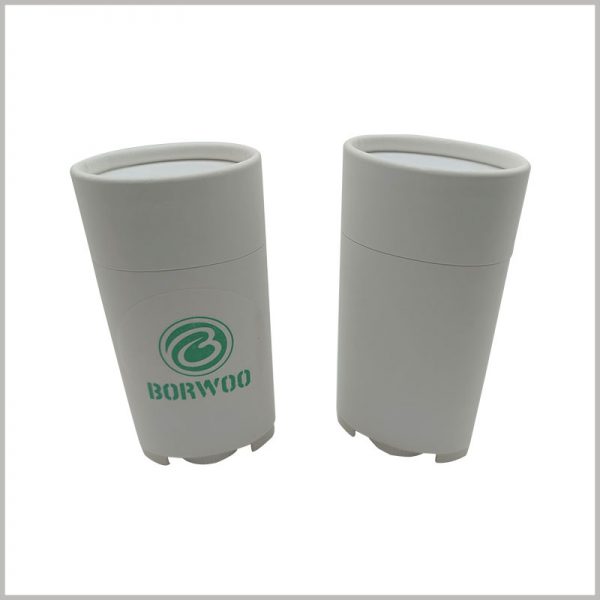 Oval paper tube deodorant packaging with twist up wholesale. This is a 2Oz deodorant packaging tube with an oval shape that can be printed with any content.