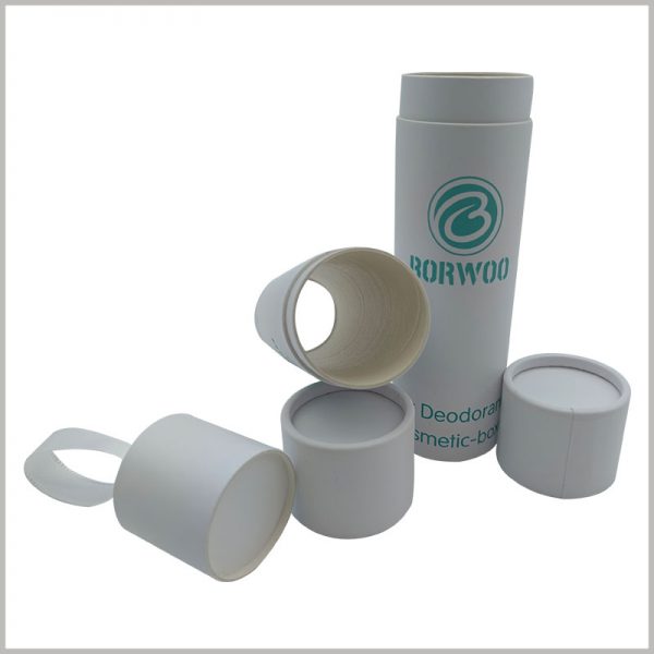Push up deodorant tubes packaging with pull ring