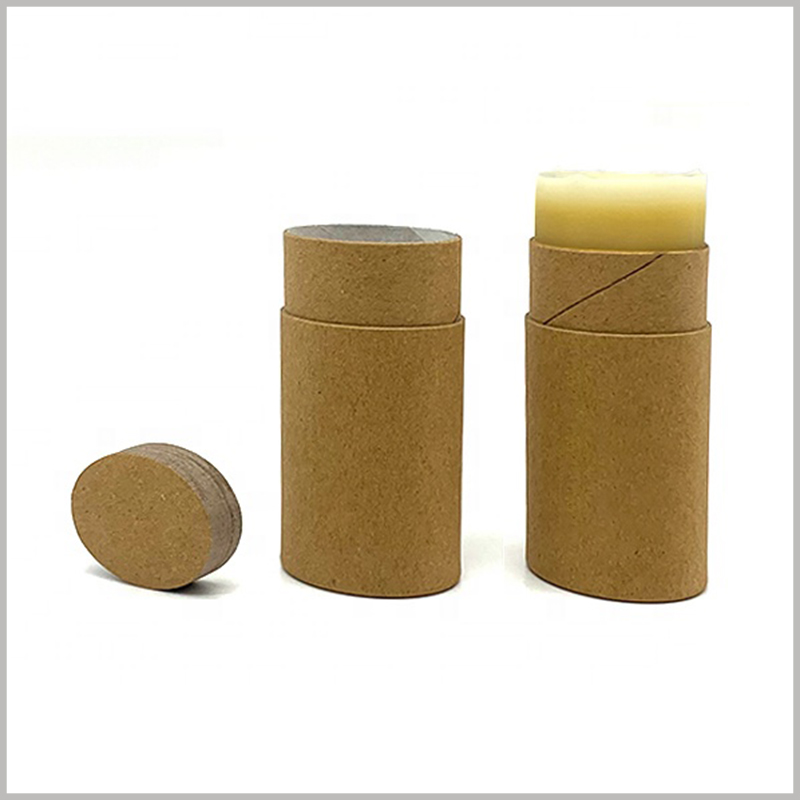 Recyclable Oval deodorant packaging. The cardboard deodorant packaging is completely biodegradable and will not cause damage to the environment.