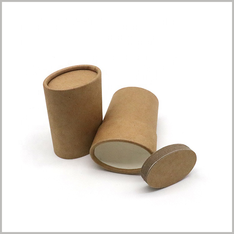Recyclable kraft push up deodorant packaging. The bottom of the paper tube is thick and has high durability.