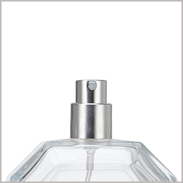 Rhombus clear perfume bottle