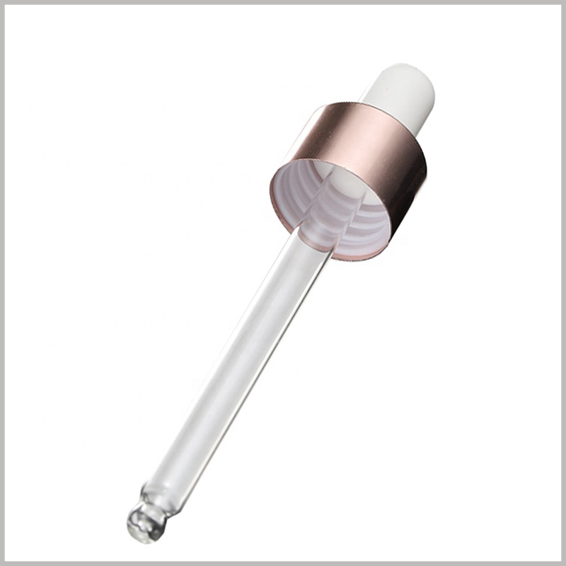 Rose Gold Circle Dropper, just squeeze the rubber cap and the essential oil can be used down the dropper