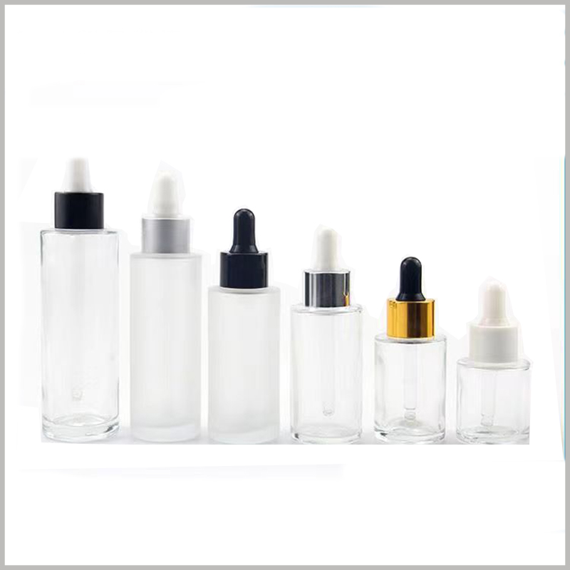 Round flat shoulder glass dropper bottle for essential oil, you can choose different capacity bottles according to actual needs.