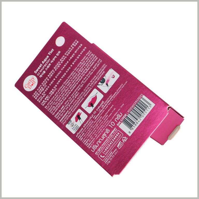 Single lip gloss packaging boxes with windows | Cosmetic boxes