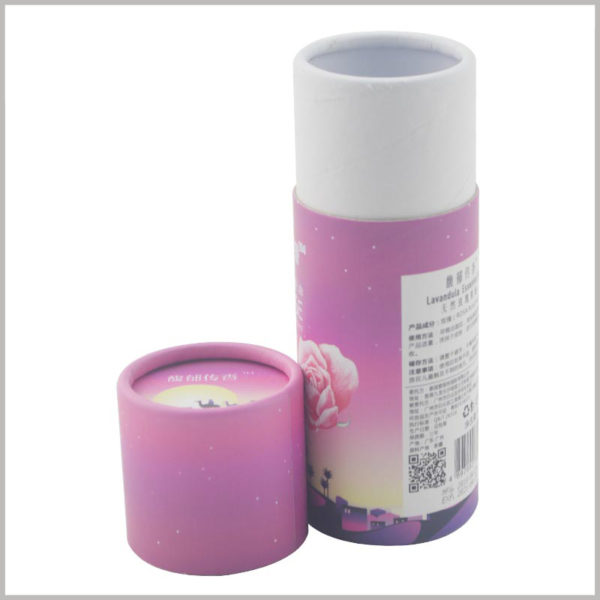 Small paper tube boxes for essential oil packaging. With the content on the printed cardboard tube, customers can easily determine the style and brand of the essential oil