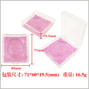Square plastic packaging for eyelashes
