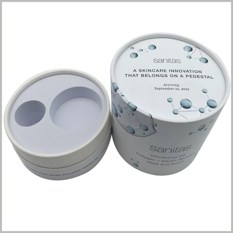 Two bottles of skin care products packaging tubes, white EVA and packaging theme are similar to maintain the overall consistency.